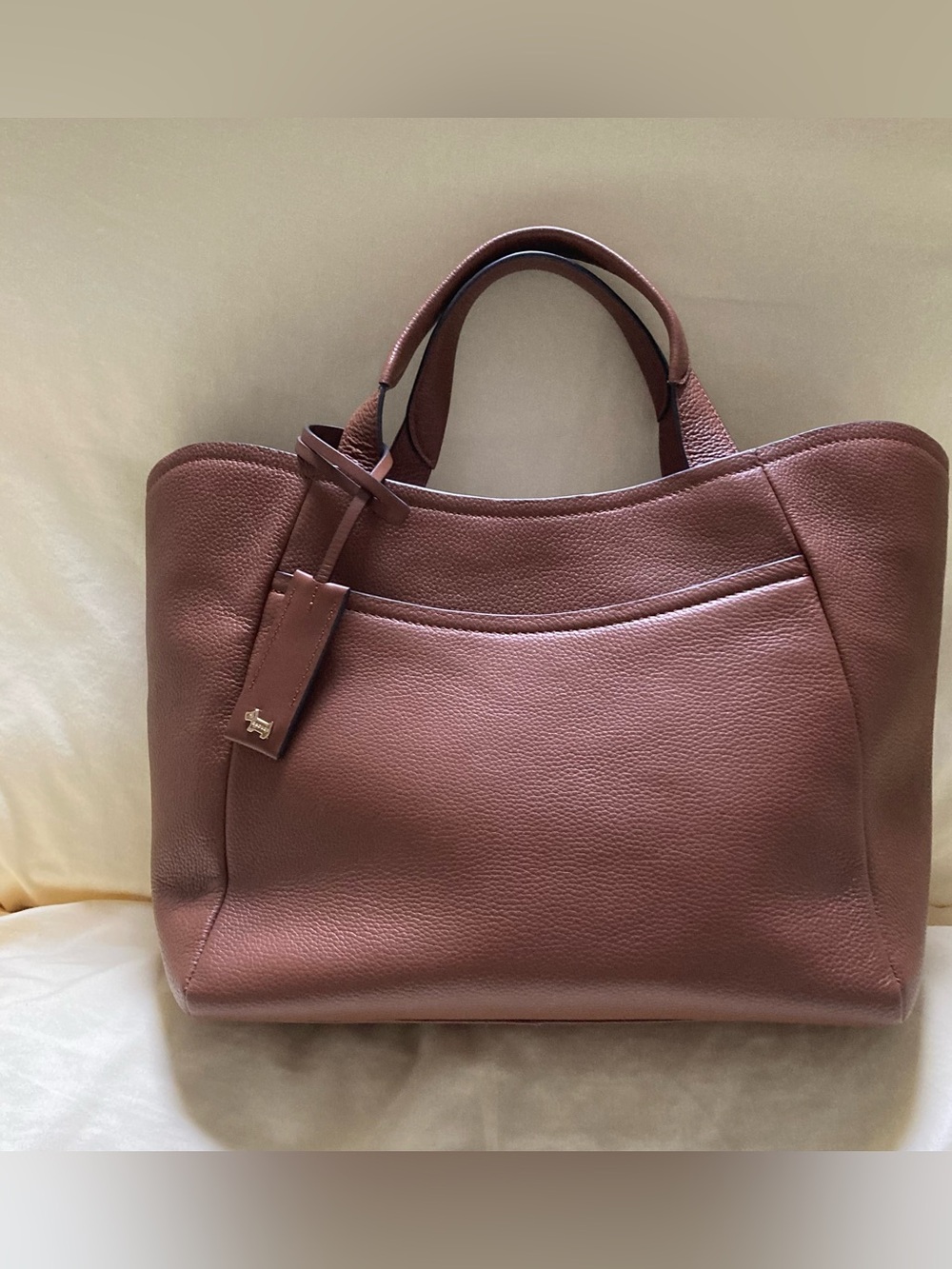 Radley London muswell lane brown leather ziptop datchel bag